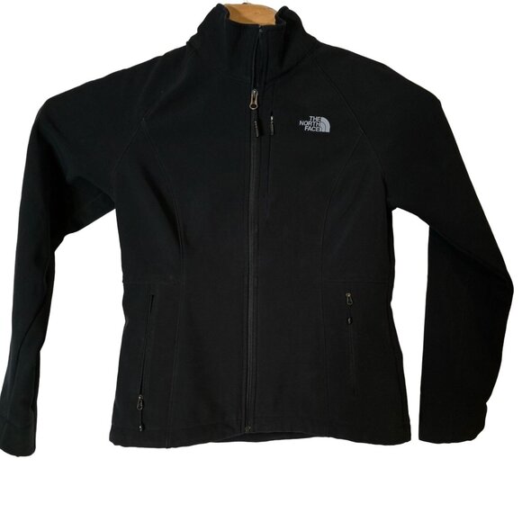 The North Face‎ Zip Up Jacket Fleece Lined Women's Medium Black Pockets - Picture 1 of 8